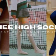 Knee-high socks with bow