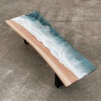 wood resin table
