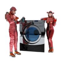 Astronauts Do laundry